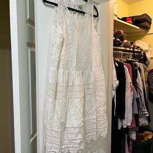 Stunning Eyelet Lucky Brand Dress, L